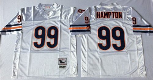 Mitchell&Ness Bears #99 Dan Hampton White Small No. Throwback Stitched NFL Jersey - Click Image to Close